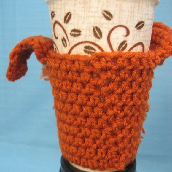 Yorkie Yorkshire Terrier RED Crochet Handmade Cup Cozy Holder  Handmade Figurine - Picture 4 of 6